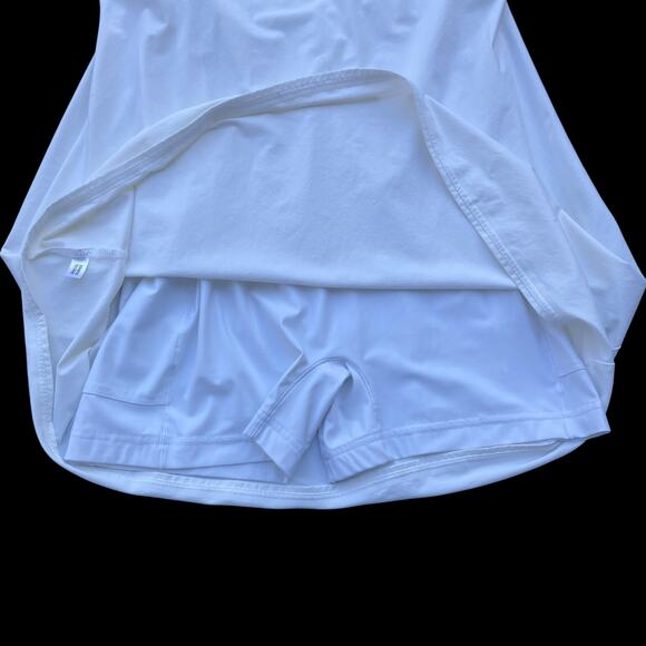 Outdoor Voices Dress Sz M White Racerback Lined Skort Exercise Athletic Tennis - Picture 4 of 11